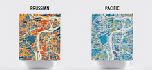 Load image into Gallery viewer, Prague Map Shower Curtain - czech republic Shower Curtain - Chroma Series