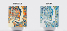 Load image into Gallery viewer, Jacksonville Map Shower Curtain - usa Shower Curtain - Chroma Series