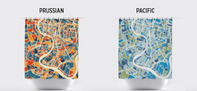 Load image into Gallery viewer, Bangkok Map Shower Curtain - thailand Shower Curtain - Chroma Series