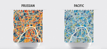 Load image into Gallery viewer, Moscow Map Shower Curtain - russia Shower Curtain - Chroma Series