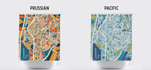 Load image into Gallery viewer, Sevilla Map Shower Curtain - spain Shower Curtain - Chroma Series