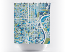 Load image into Gallery viewer, Omaha Map Shower Curtain - usa Shower Curtain - Chroma Series