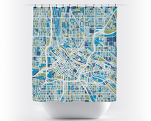 Load image into Gallery viewer, Minneapolis Map Shower Curtain - usa Shower Curtain - Chroma Series