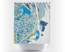 Load image into Gallery viewer, Mobile Map Shower Curtain - usa Shower Curtain - Chroma Series