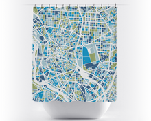 Load image into Gallery viewer, Madrid Map Shower Curtain - spain Shower Curtain - Chroma Series