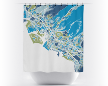 Charger l'image dans la galerie, Rideau de douche cartographique de Honolulu