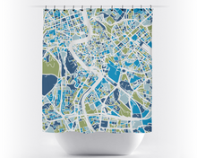 Load image into Gallery viewer, Rome Map Shower Curtain - italy Shower Curtain - Chroma Series