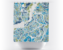 Load image into Gallery viewer, Ottawa Map Shower Curtain - canada Shower Curtain - Chroma Series