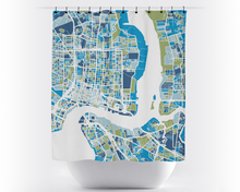 Load image into Gallery viewer, Jacksonville Map Shower Curtain - usa Shower Curtain - Chroma Series