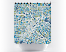 Load image into Gallery viewer, Houston Map Shower Curtain - usa Shower Curtain - Chroma Series