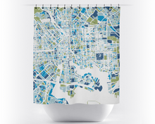 Load image into Gallery viewer, Baltimore Map Shower Curtain - usa Shower Curtain - Chroma Series