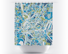 Load image into Gallery viewer, Strasbourg Map Shower Curtain - france Shower Curtain - Chroma Series