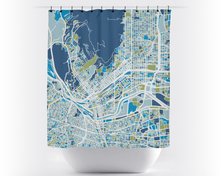 Charger l'image dans la galerie, Rideau de douche cartographique de El Paso