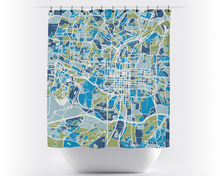 Load image into Gallery viewer, Raleigh Map Shower Curtain - usa Shower Curtain - Chroma Series