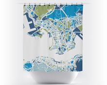 Load image into Gallery viewer, Hong Kong Map Shower Curtain - hong kong Shower Curtain - Chroma Series