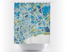 Load image into Gallery viewer, Baku Map Shower Curtain - azerbaijan Shower Curtain - Chroma Series