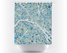 Load image into Gallery viewer, Paris Map Shower Curtain - france Shower Curtain - Chroma Series
