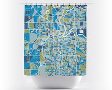 Load image into Gallery viewer, Fort Wayne Map Shower Curtain - usa Shower Curtain - Chroma Series
