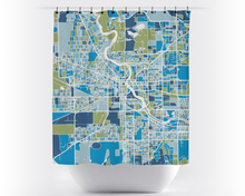 Load image into Gallery viewer, South Bend Map Shower Curtain - usa Shower Curtain - Chroma Series