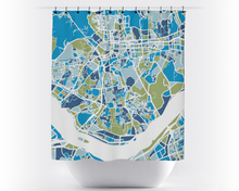 Load image into Gallery viewer, Seoul Map Shower Curtain - south korea Shower Curtain - Chroma Series