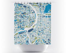 Load image into Gallery viewer, Taipei Map Shower Curtain - taiwan Shower Curtain - Chroma Series