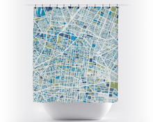 Load image into Gallery viewer, Mexico City Map Shower Curtain - mexico Shower Curtain - Chroma Series