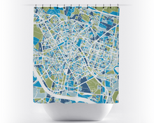 Load image into Gallery viewer, Valencia Map Shower Curtain - spain Shower Curtain - Chroma Series