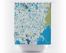 Load image into Gallery viewer, Bogota Map Shower Curtain - colombia Shower Curtain - Chroma Series