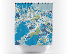 Load image into Gallery viewer, Caracas Map Shower Curtain - venezuela Shower Curtain - Chroma Series