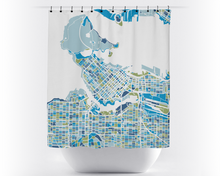 Load image into Gallery viewer, Vancouver Map Shower Curtain - canada Shower Curtain - Chroma Series