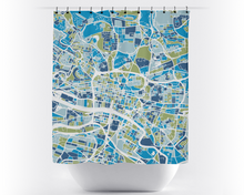 Load image into Gallery viewer, Glasgow Map Shower Curtain - uk Shower Curtain - Chroma Series