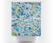 Load image into Gallery viewer, Dublin Map Shower Curtain - ireland Shower Curtain - Chroma Series