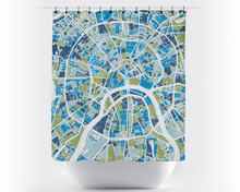 Load image into Gallery viewer, Moscow Map Shower Curtain - russia Shower Curtain - Chroma Series