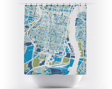 Load image into Gallery viewer, Philadelphia Map Shower Curtain - usa Shower Curtain - Chroma Series