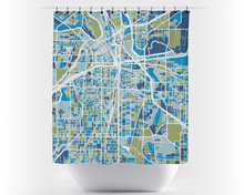 Load image into Gallery viewer, Fort Worth Map Shower Curtain - usa Shower Curtain - Chroma Series