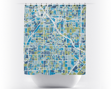 Load image into Gallery viewer, Santa Ana Map Shower Curtain - usa Shower Curtain - Chroma Series