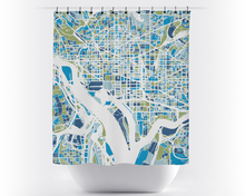 Load image into Gallery viewer, Washington DC Map Shower Curtain - usa Shower Curtain - Chroma Series