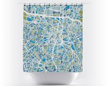 Load image into Gallery viewer, Sao Paulo Map Shower Curtain - brazil Shower Curtain - Chroma Series