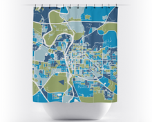 Load image into Gallery viewer, Iowa City Map Shower Curtain - usa Shower Curtain - Chroma Series