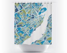 Load image into Gallery viewer, Quebec Map Shower Curtain - canada Shower Curtain - Chroma Series