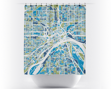 Load image into Gallery viewer, St Paul Map Shower Curtain - usa Shower Curtain - Chroma Series