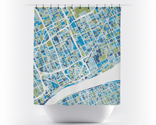 Load image into Gallery viewer, Detroit Map Shower Curtain - usa Shower Curtain - Chroma Series