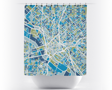 Load image into Gallery viewer, Dallas Map Shower Curtain - usa Shower Curtain - Chroma Series