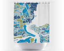 Load image into Gallery viewer, Lagos Map Shower Curtain - nigeria Shower Curtain - Chroma Series