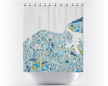Load image into Gallery viewer, Havana Map Shower Curtain - cuba Shower Curtain - Chroma Series