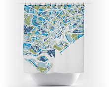 Load image into Gallery viewer, Singapore Map Shower Curtain - singapore Shower Curtain - Chroma Series