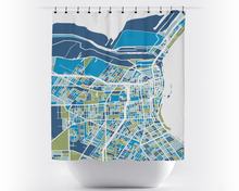 Load image into Gallery viewer, Corpus Christi Map Shower Curtain - usa Shower Curtain - Chroma Series