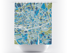 Load image into Gallery viewer, Stockton Map Shower Curtain - usa Shower Curtain - Chroma Series