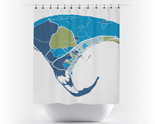 Load image into Gallery viewer, Provincetown Map Shower Curtain - usa Shower Curtain - Chroma Series
