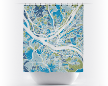 Load image into Gallery viewer, Pittsburgh Map Shower Curtain - usa Shower Curtain - Chroma Series